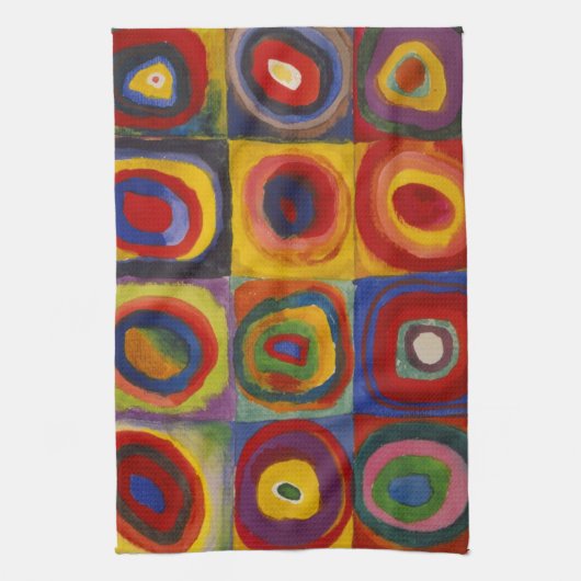 Colour Study of Squares Circles van Kandinsky Theedoek (Verticaal)