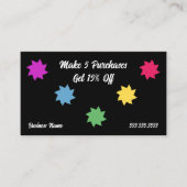 Colour Swirl Loyalty-Kaart Klantenkaartje (Voorkant)