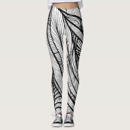 Colour-Your-Ewn Line Art: uniek, leuk, activiteit Leggings