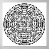 Colour Yourself Mandala Poster Abstracte vormen Ku (Voorkant)