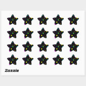 Coloured Orbs star sticker (Feuille)