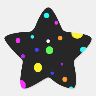 Coloured Orbs star sticker