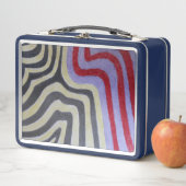 Coloured Waves Metal Lunchbox (In situ)