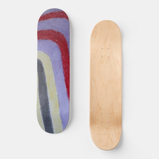 Coloured Waves Skateboard (Recto)