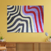Coloured Waves Stretched Canvas Print (Insitu (Woonkamer))