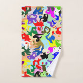 Colourful Abstract Art Design (Serviette à main)