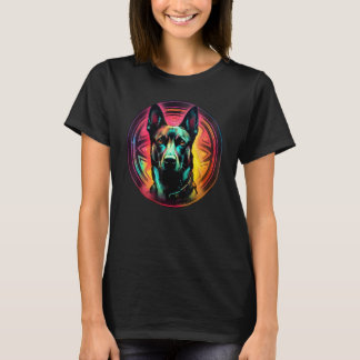 Colourful Belgian Malinois Dog Dad Mom Graffity T-shirt