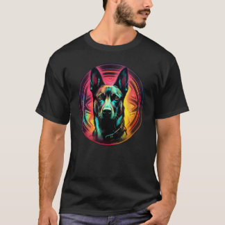 Colourful Belgian Malinois Dog Dad Mom Graffity T-shirt
