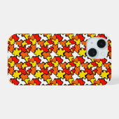 Colourful blob all over print iphone 15 case (Verso Horizontal)
