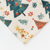 Colourful Christmas Pine Trees Seamless Pattern Fleece Deken (Hoek)