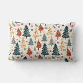 Colourful Christmas Pine Trees Seamless Pattern Kussen (Achterkant)