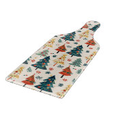 Colourful Christmas Pine Trees Seamless Pattern Snijplank (Hoek)