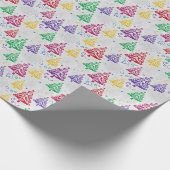 Colourful Christmas Trees Xmas Cadeaupapier (Hoek)