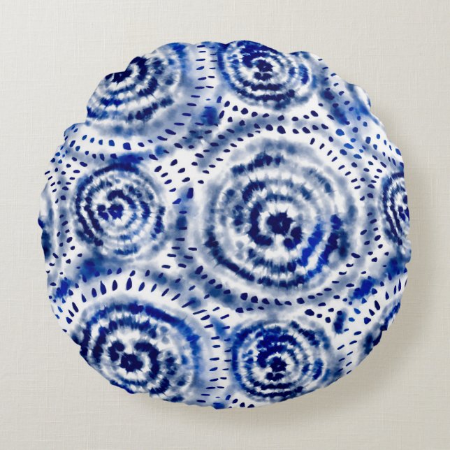 Colourful circle pillow design  rond kussen (Voorkant)