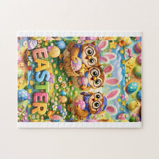 Colourful Easter celebration puzzle (Horizontal)