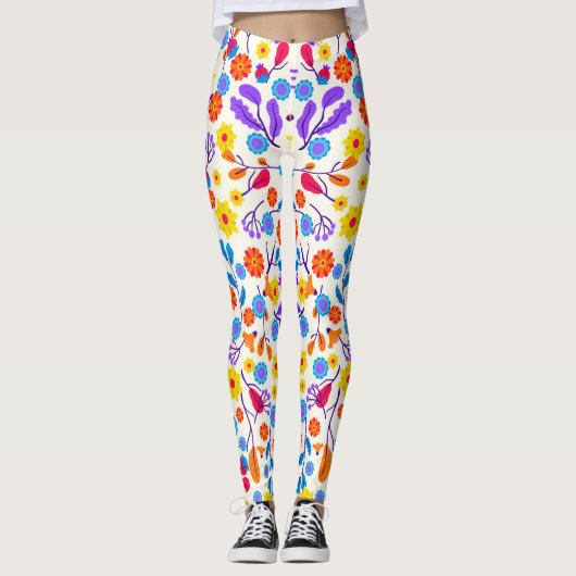 Colourful Exotic Floral Pattern-23146 Leggings (Voorkant)