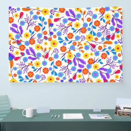 Colourful Exotic Floral Pattern-23146 Spandoek (Beurs)