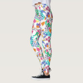 Colourful Exotic Floral Pattern-23147 Leggings (Links)
