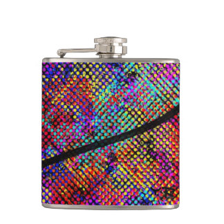 Colourful flask heupfles