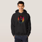 Colourful German Shepherd Dog Dad Mom Graffity Hoodie (Voorkant volledig)