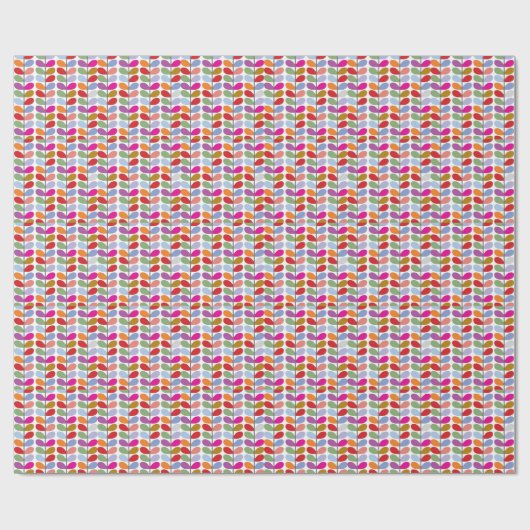 Colourful Leaf Pattern Cadeaupapier (Vlak)