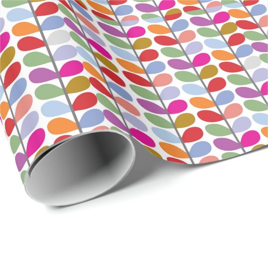 Colourful Leaf Pattern Cadeaupapier (Rol Hoek)