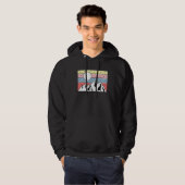 Colourful Mountain Design Minimalist Sunset Block  Hoodie (Voorkant volledig)