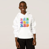 Colourful Numbers Maths Hoodie for Kids (Devant entier)
