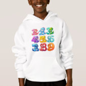 Colourful Numbers Maths Hoodie for Kids (Devant)