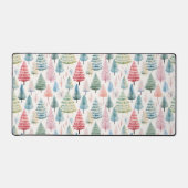 Colourful Pastel Christmas Pine Trees Pattern (Recto)