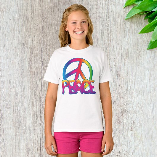 Colourful Peace Symbol T-Shirt
