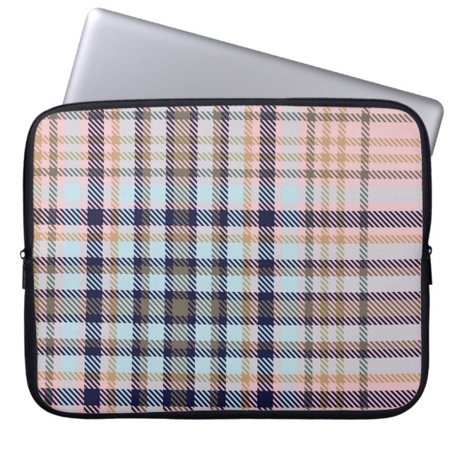 Colourful Plaid textured seamless patternabstract, Laptop Sleeve (Voorkant)