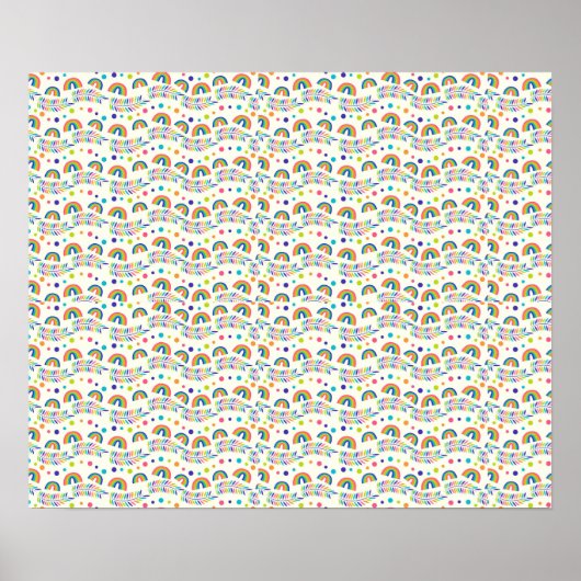 colourful poster design features a vibrant rainbow (Voorkant)