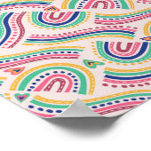colourful poster design features a vibrant rainbow (Hoek)