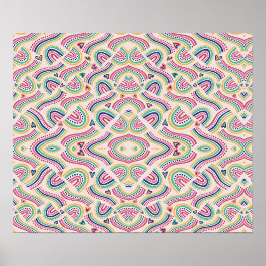 colourful poster design features a vibrant rainbow (Voorkant)