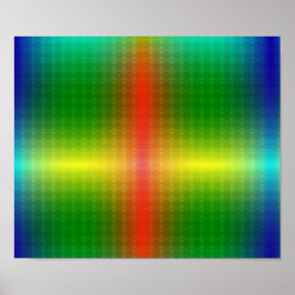 colourful poster design features a vibrant rainbow