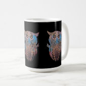 Colourful Quirky Owl Mug Coffee Tea (Devant droit)