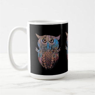 Colourful Quirky Owl Mug Coffee Tea Koffiemok