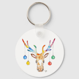 Colourful Reindeer Sleutelhanger