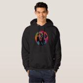 Colourful Rhodesian Ridgeback Dog Dad Mom Graffity Hoodie (Voorkant volledig)