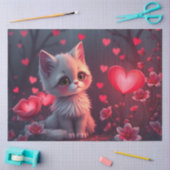 Colourful Romantic Cats Tissue Paper Tissuepapier (Craft)