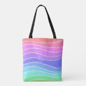Colourful Stripes Gradient Tote Bag (Dos)