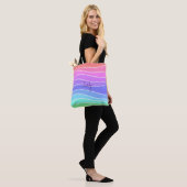 Colourful Stripes Gradient Tote Bag (Sur le modèle)