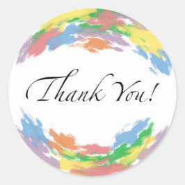 Colourful Thank You Sticker