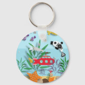 Colourful Underwater Scene Sleutelhanger (Achterkant)