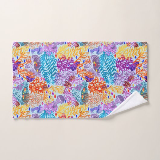 Colourful Underwater World (Serviette à main)