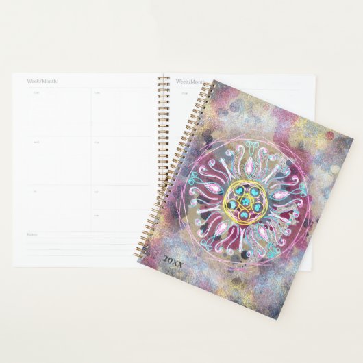 Colourful whimsical Boho floral planner (Display)
