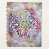 Colourful whimsical Boho floral planner (Voorkant)