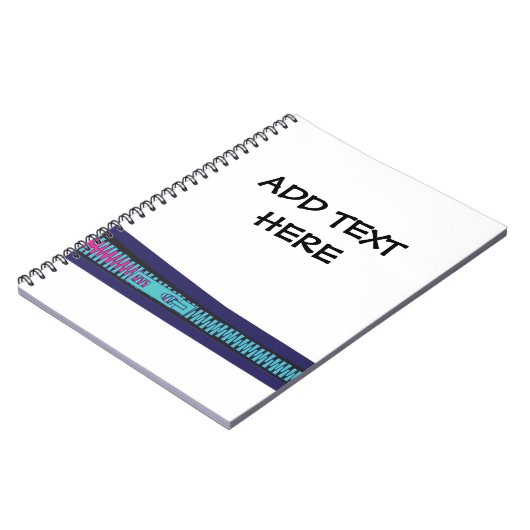 colourful zip design  notitieboek (Linkerzijde)