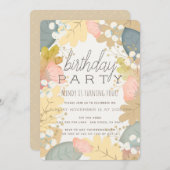 Colours d'automne Feuillage floral Invitation d'an (Devant / Derrière)